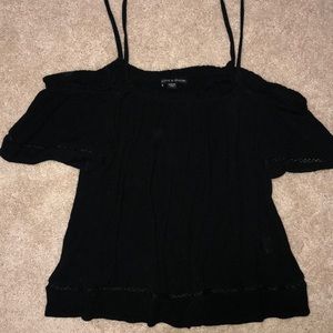 Black off the shoulder top